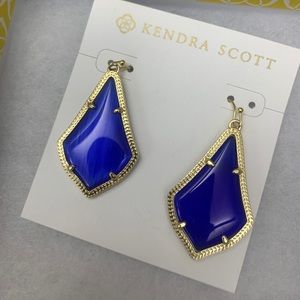 Kendra Scott Alex Cobalt Blue Drop Earrings